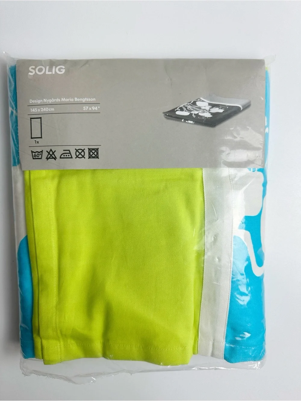 IKEA Nygards Maria Bengtsson Tablecloth Solig New In Package Size 57x94 Inches